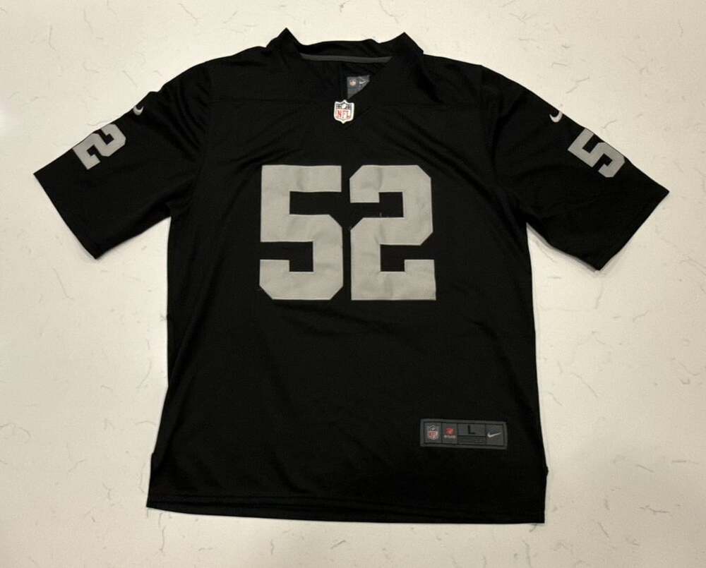 Nike Oakland Raiders Khalil Mack 52 Jersey Size L Black On Field